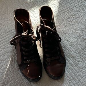 Frye brown high top sneakers